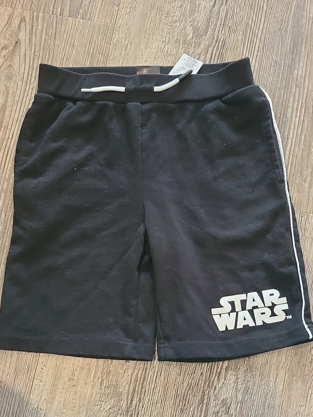 Star Wars White Graphic Tee & Black Shorts Set Small 7/8